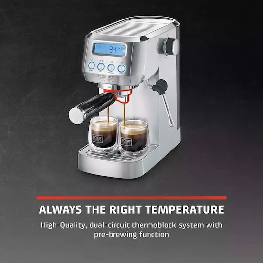Caso Μηχανή Espresso 1350W Πίεσης 20bar για Cappuccino Γκρι