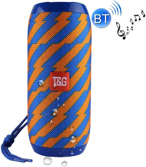 T&G TG-117 Ηχείο Bluetooth 5W με Ραδιόφωνο και Διάρκεια Μπαταρίας έως 4 ώρες Blue/Orange