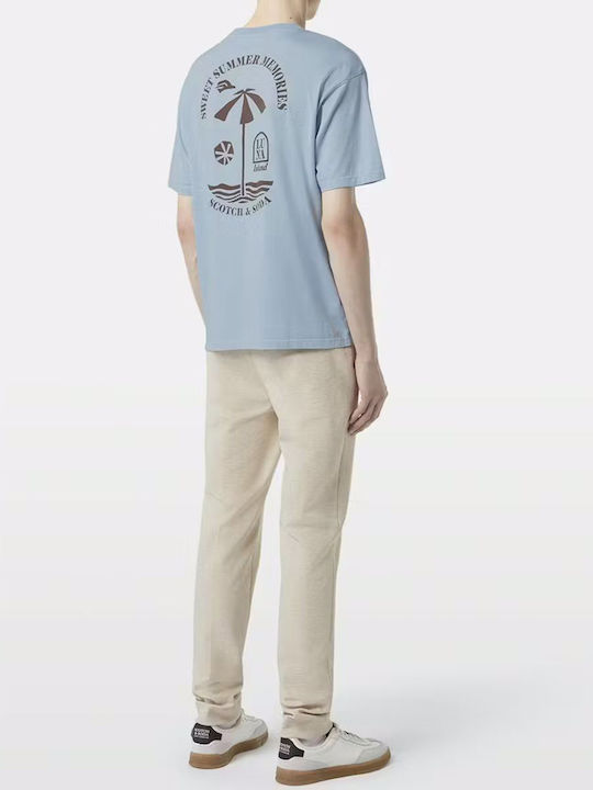 Scotch & Soda Artwork T-Shirt Hellblau