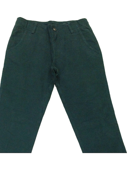 Kids' Chino Fabric Pants Green