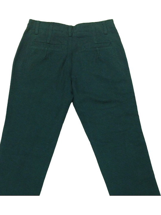 Kids' Chino Fabric Pants Green