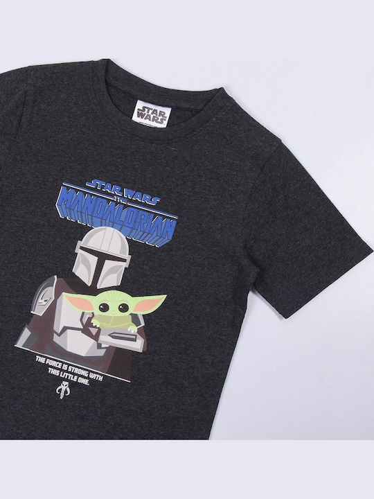 Παιδική Μπλούζα T-shirt Short Shirt Mandalorian Dark Grey 2200009110