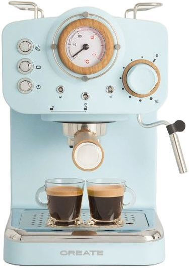 Create Thera Retro Μηχανή Espresso 1100W Πίεσης 20bar για Cappuccino Μπλε