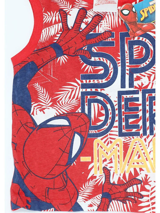 Marvel Spiderman Sleeveless Blouse Boys Ev1077 Red Red