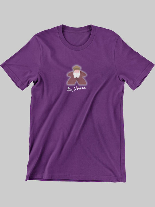 Da Vinci Meeple Kids Short-sleeved T-shirt White