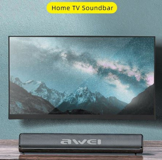 Awei Y333 Ηχείο Bluetooth 10W με Ραδιόφωνο και Διάρκεια Μπαταρίας έως 3.5 ώρες Μαύρο
