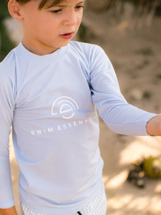 Swim Essentials Long Sleeve Sunscreen Rashguard Protection UPF50+ Light Blue