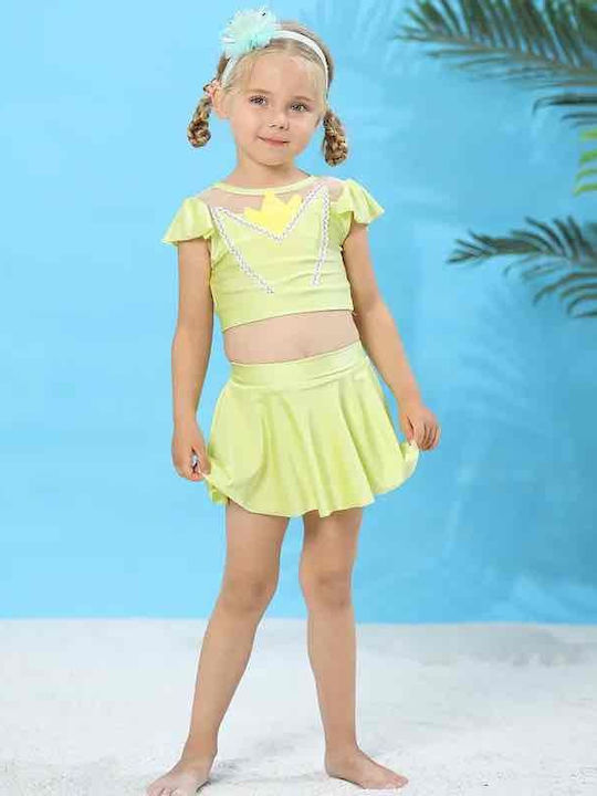 Disney Πριγκίπισσα Frog Παιδικό Μαγιό Κίτρινο