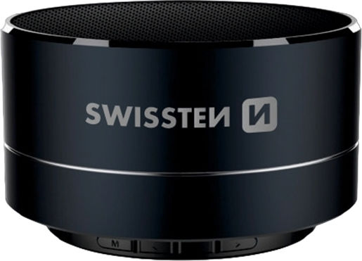 Swissten i-Metal Bluetooth-Lautsprecher 3W mit Akkulaufzeit bis zu 2.5 Stunden Schwarz