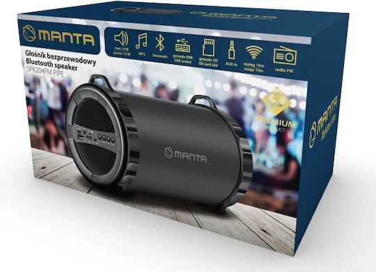 Manta Boxă Bluetooth 15W cu Radio și Durată de Baterie până la 3 ore Negru SPK204FM