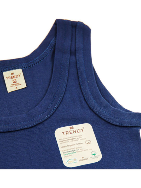 Παιδικό Φανελάκι Trendy Αγόρι Leon Βαμβακερό Μπλέ