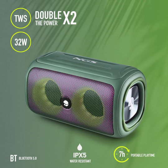NGS Roller Beast Ηχείο Bluetooth 16W με Ραδιόφωνο και Διάρκεια Μπαταρίας έως 7 ώρες Πράσινο
