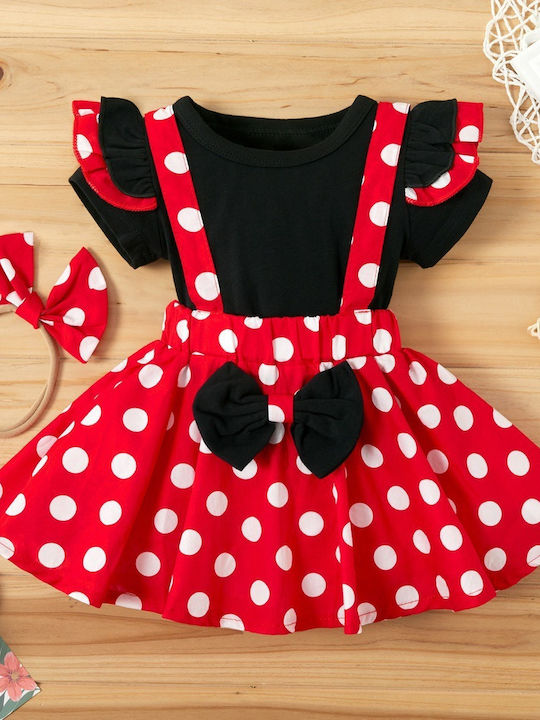 Baby Dress Red Black Top