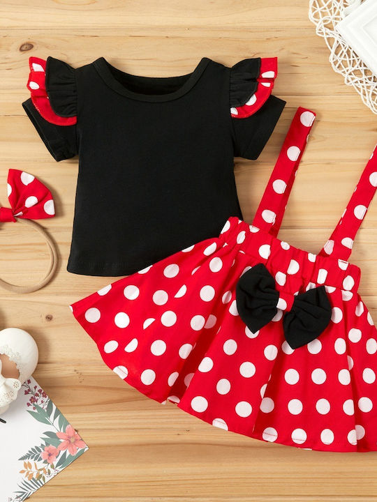 Baby Dress Red Black Top