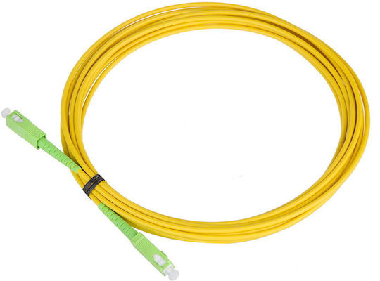 Maclean Energy Optisches Faserkabel SC/APC-SC/APC 1m Gelb