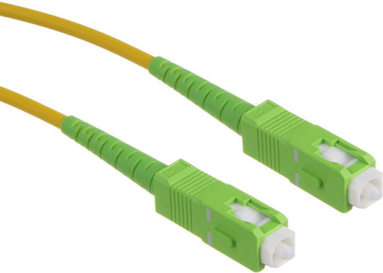 Maclean Energy Optisches Faserkabel SC/APC-SC/APC 1m Gelb
