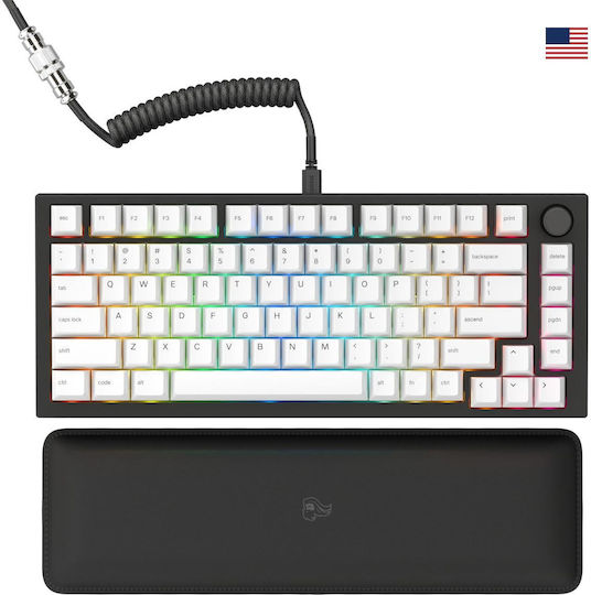 Glorious PC Gaming Race Glorious GMMK Pro Gaming Tastatură Mecanică Tenkeyless cu Glorious Fox comutatoare și iluminare RGB (Engleză US) Prebuild Edition