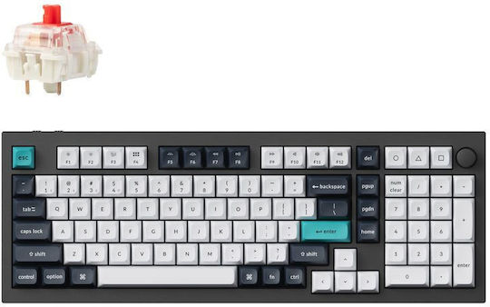 Keychron Q5 Max Q5M-P1 QMK/VIA Q5M-P1 Ασύρματο Gaming Μηχανικό Πληκτρολόγιο με Gateron Jupiter Red διακόπτες και RGB φωτισμό (Αγγλικό US) Shell White
