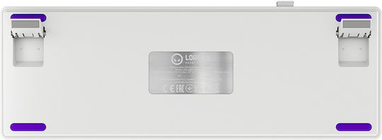 Lorgar KBP70MW Безжичен Гейминг Механична Клавиатура 65% с RGB подсветка (Английски UK) Бял