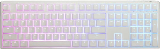Ducky One 3 Gaming Mechanische Tastatur mit Cherry MX Geräuschlos Rot Schaltern und RGB-Beleuchtung (Englisch US) Pure White