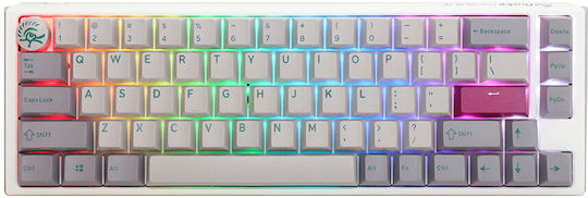 Ducky Wired One 3 Mist Sf Gaming Μηχανικό Πληκτρολόγιο 65% με Cherry MX Brown διακόπτες και RGB φωτισμό (Αγγλικό US) Λευκό