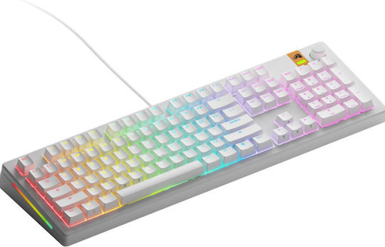 Glorious PC Gaming Race GMMK 3 HE Gaming Μηχανικό Πληκτρολόγιο με Fox HE διακόπτες και RGB φωτισμό (Αγγλικό US) Λευκό