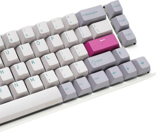 Ducky Wired One 3 Mist Sf Gaming Μηχανικό Πληκτρολόγιο 65% με Cherry MX Brown διακόπτες και RGB φωτισμό (Αγγλικό US) Λευκό