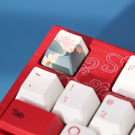 Varmilo VEA108 Koi Gaming Mechanical Keyboard with Cherry MX Brown switches and Illuminated keys (English US) White/Red