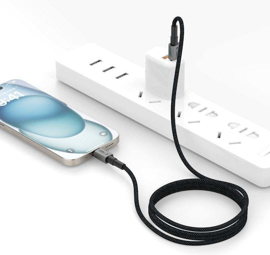 Tech-Protect Ultraboost Dna Редовна USB-C към Lightning кабел 27W Сив 0.25м