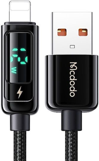 Mcdodo Braided USB-A to Lightning Cable 12W Μαύρο 1.2m CA-9940
