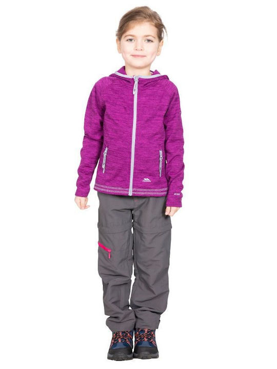 Kinder-Strickjacke Fleece Goodness Lila Orchidee Meliert Trespass