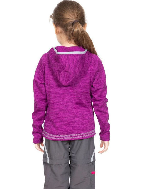 Kinder-Strickjacke Fleece Goodness Lila Orchidee Meliert Trespass