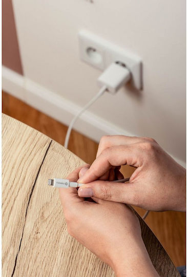 Forcell Редовна USB-C към Lightning кабел 30W Бял 1м (C901 MFI)