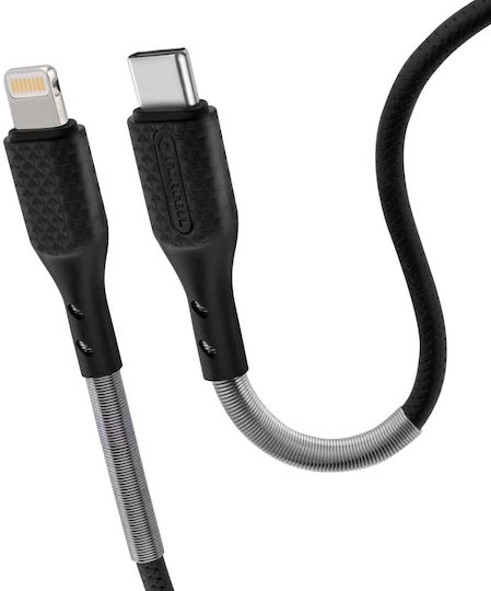 Forcell CB-01C Braided USB-C to Lightning Cable 27W Μαύρο 1m