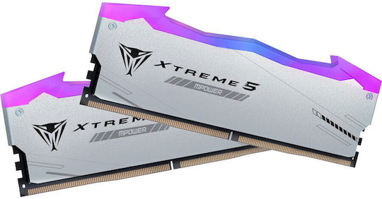 Patriot Viper RGB Extreme 5 48GB DDR5 RAM with 2 Modules (2x24GB) and 8000 Speed for Desktop