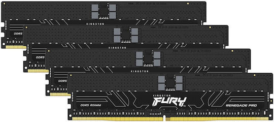 Kingston Fury Renegade Pro DDR5 64GB RAM με 4x16GB Modules και Ταχύτητα 6400 για Desktop