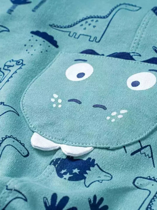 Βρεφική Σαλοπέτα Βlue Seven Αγόρια Happy Dino Μέντα