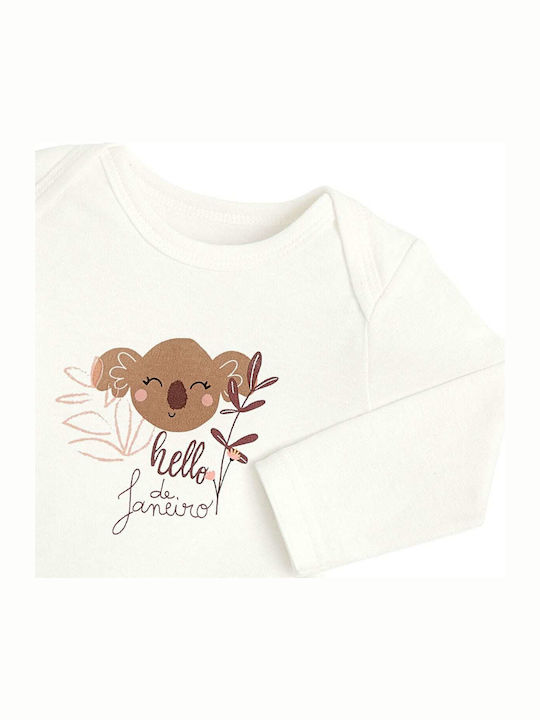 Petit Beguin Baby Bodysuits Set 2 Pieces for Girls Janeiro 6011410-Janeiro Brown Girl