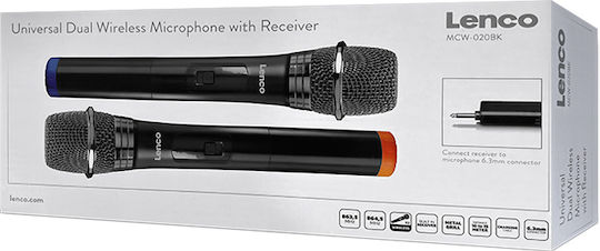Lenco Wireless Karaoke Microphone MCW-020BK Set of 2 MCW-020BK Black