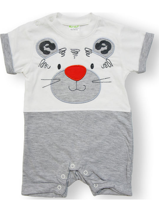 Bodys-Uri Pentru Bebelusi “little Bear” Alb Gri