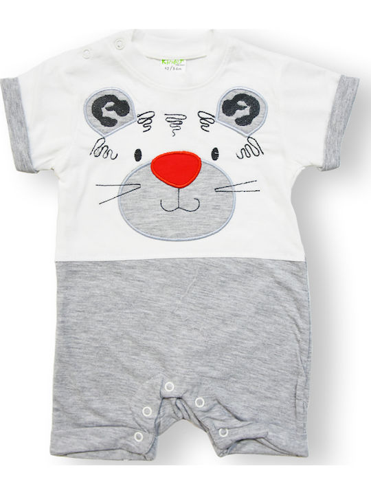 Bodys-Uri Pentru Bebelusi “little Bear” Alb Gri
