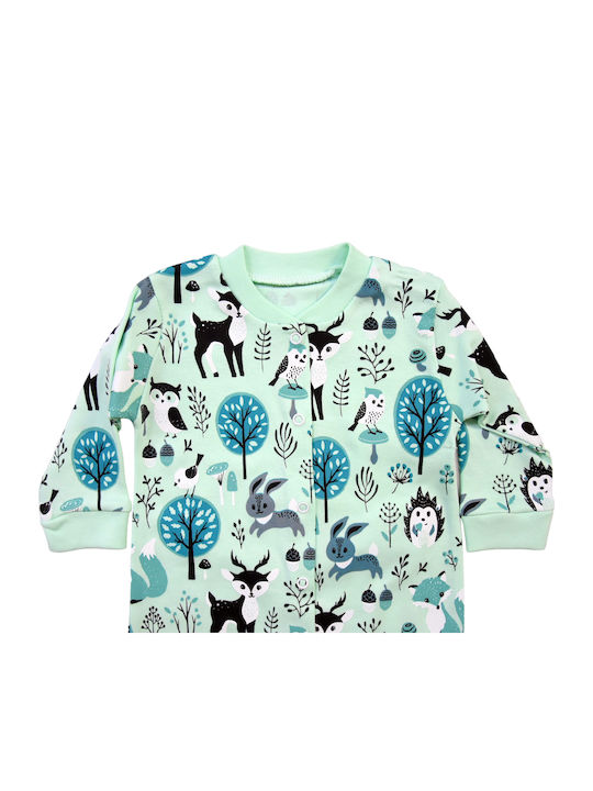 Bodys-Uri Pentru Bebelusi Mânecă Lungă Animals Verde