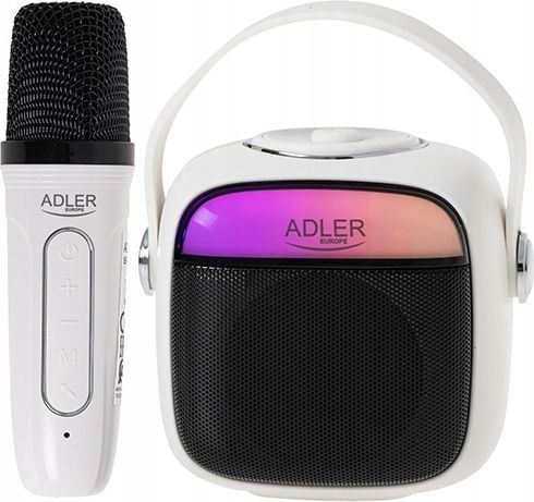 Adler Ηχείο Karaoke με Ασύρματο Μικρόφωνο και Εφέ Φωτισμού AD 1199 AD 1199W Λευκό