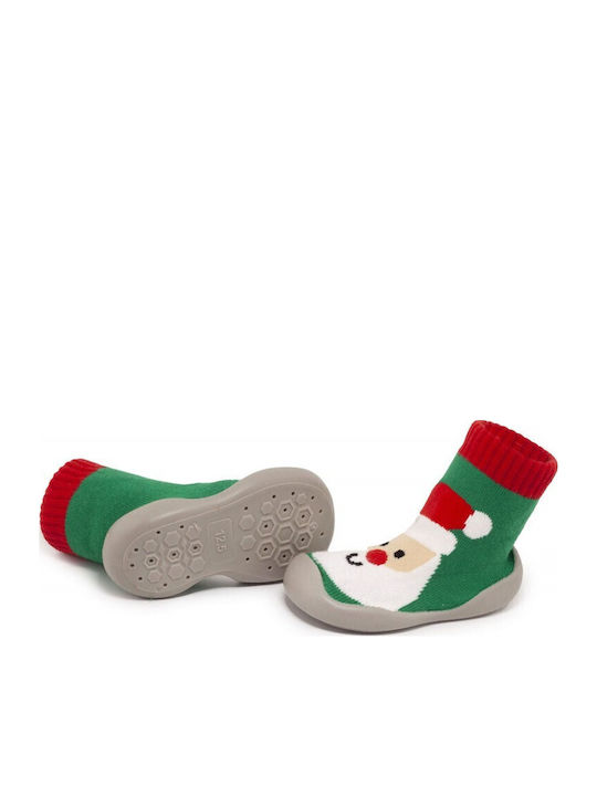 Childrenland Stopper Socks Chil6147 Sanτa Claus