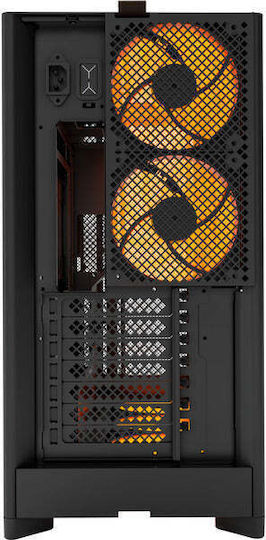 Montech HS01 PRO Gaming Midi Tower Κουτί Υπολογιστή με Πλαϊνό Παράθυρο και RGB Φωτισμό Μαύρο