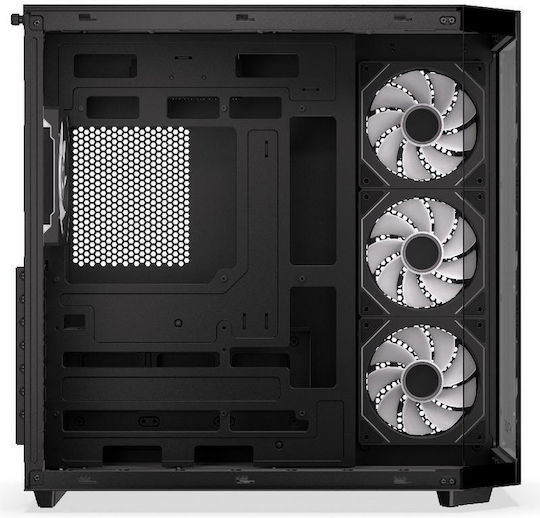 Krux Empero Gaming Midi Tower Computer Case with Side Window and ARGB Lighting Black