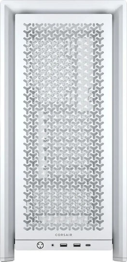 Corsair Frame 4000D RS Gaming Middle Tower Carcasă PC cu Deschidere Laterală Albă