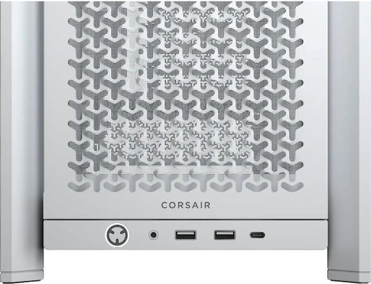 Corsair Frame 4000D RS Gaming Middle Tower Carcasă PC cu Deschidere Laterală Albă