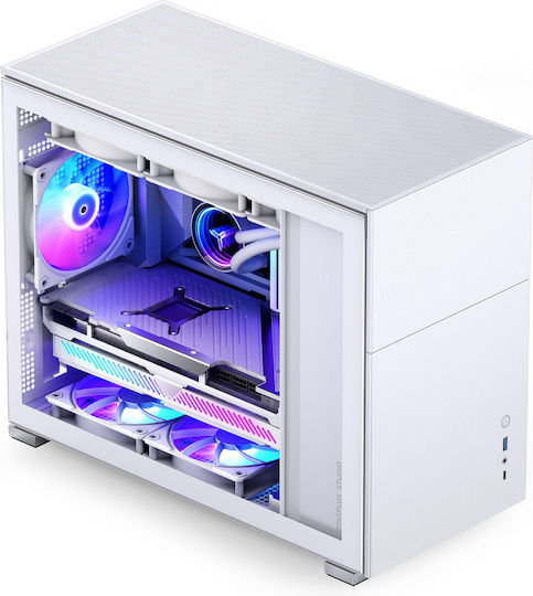 Jonsbo D31 Gaming Mini Tower Computer Case with Side Window White