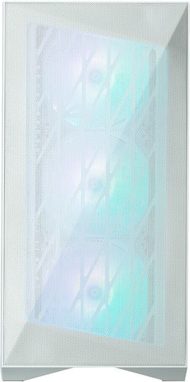 Zalman Z9 Iceberg MS Gaming Midi Tower Κουτί Υπολογιστή με Πλαϊνό Παράθυρο και RGB Φωτισμό Λευκό